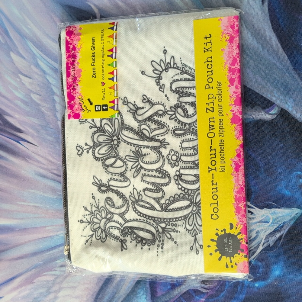 DIY Coloring Canvas Bag by It's OK. It's Art. Zero Fucks Given Lil Zippy
